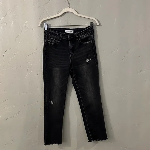 Flying Monkey Black Distressed Jeans Size 27 - Picture 1 of 5